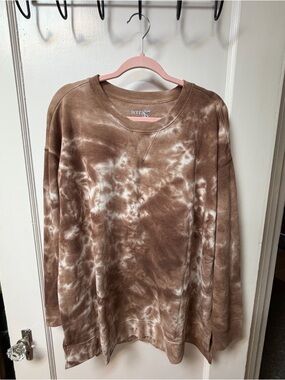 Terra & Sky Brown Tie-Dye Sweatshirt
